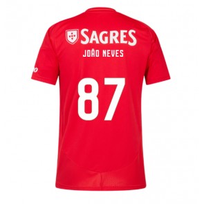 Benfica Joao Neves #87 Hemmatröja 2024-25 Kortärmad